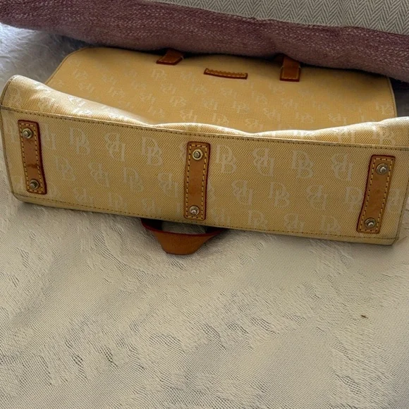 Vintage Dooney & Bourke Brown Monogram Canvas Tote